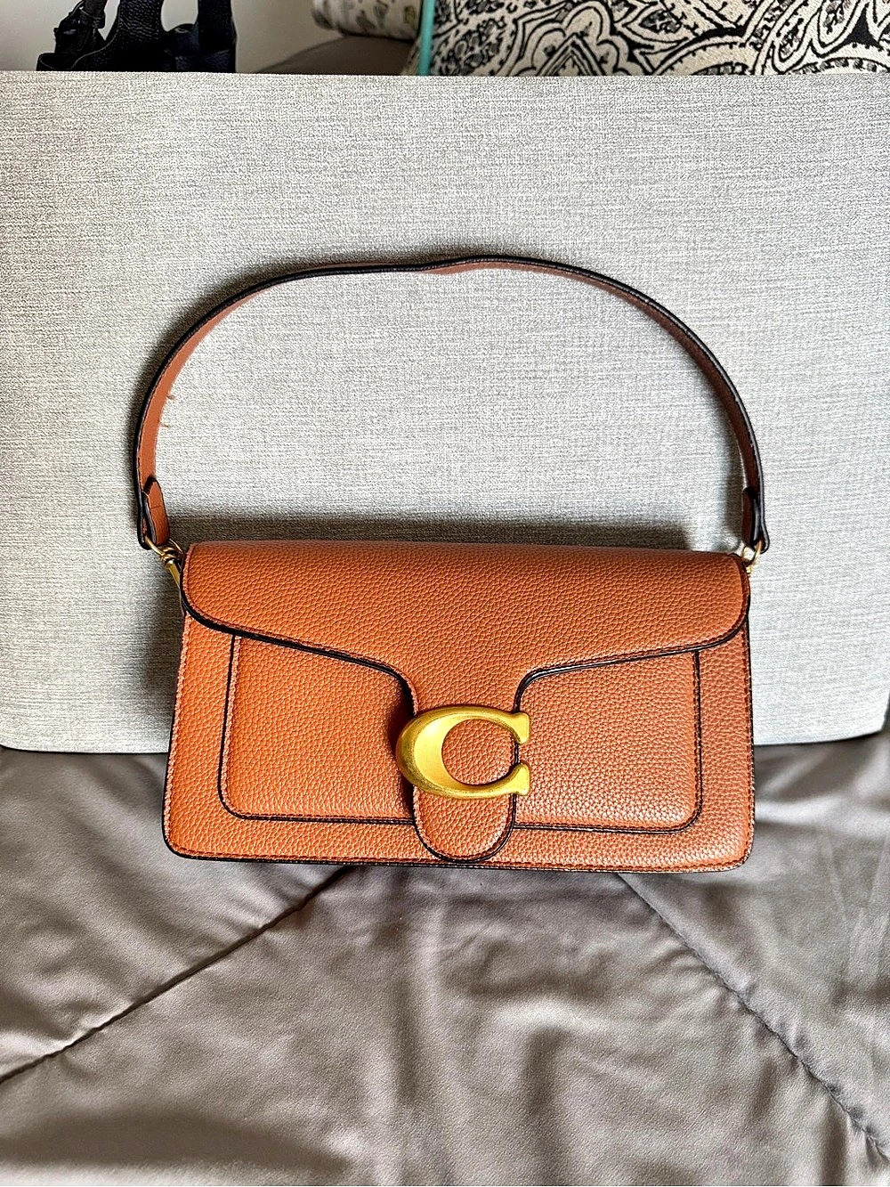 “Coach” Tabby Shoulder Bag 26 Brown & Black